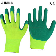 Guantes de seguridad de trabajo de trabajo revestidos de látex (LS215)